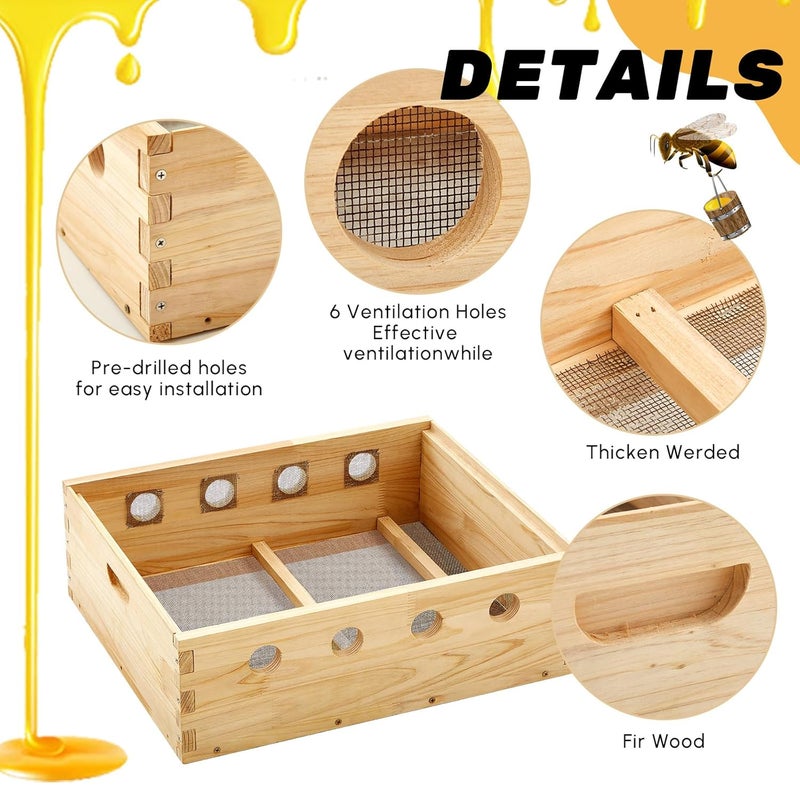 Colingmill 10 Frame Bee Hive Quilt Box Winter Not Assembled Moisture Quilt Box for Winter Preparation for Beekeepers(not Pre-Installed) - Image 4